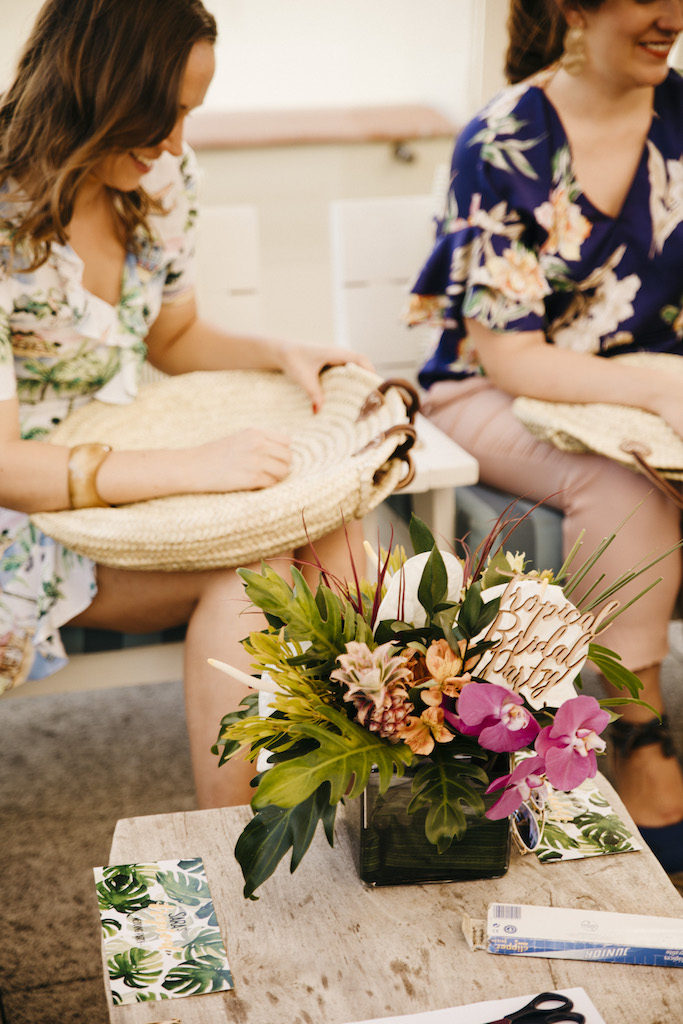 tropical bridal party